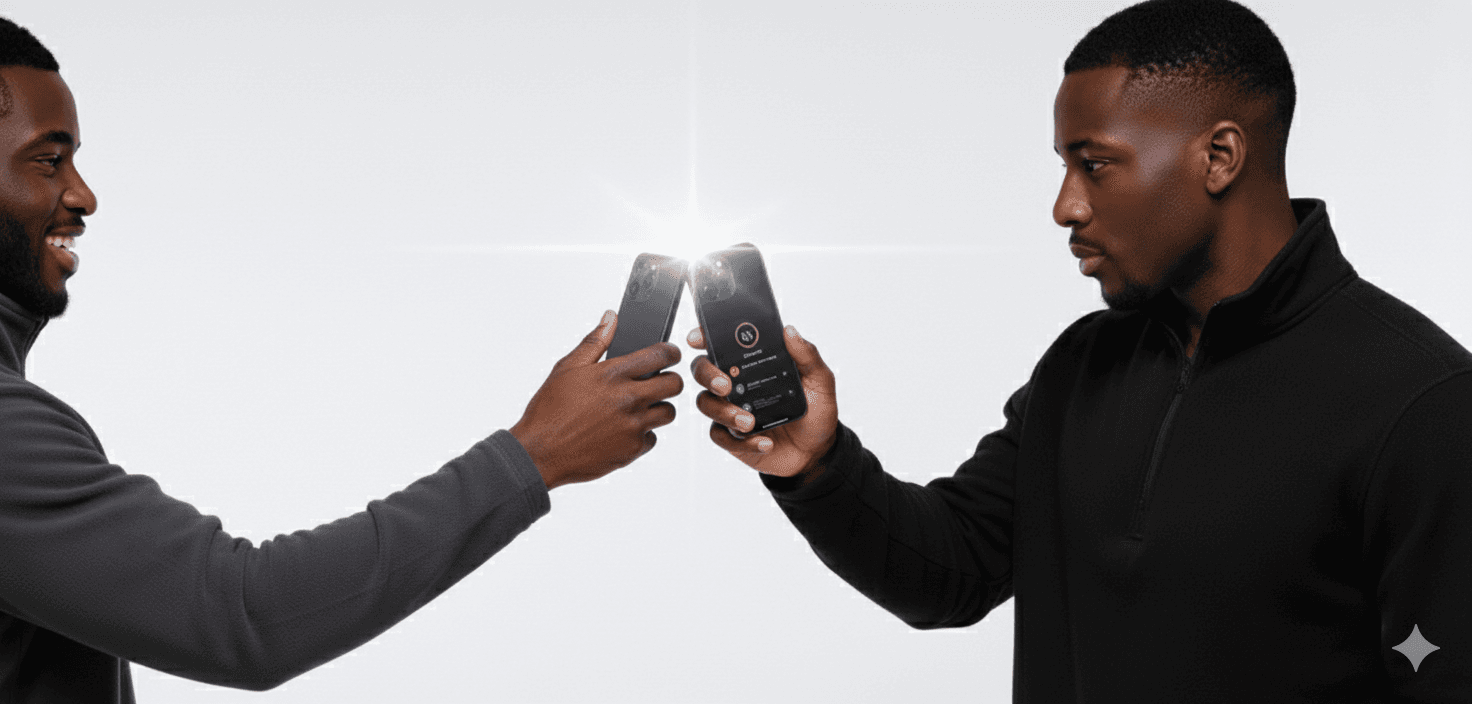 Dap interaction – two phones connecting