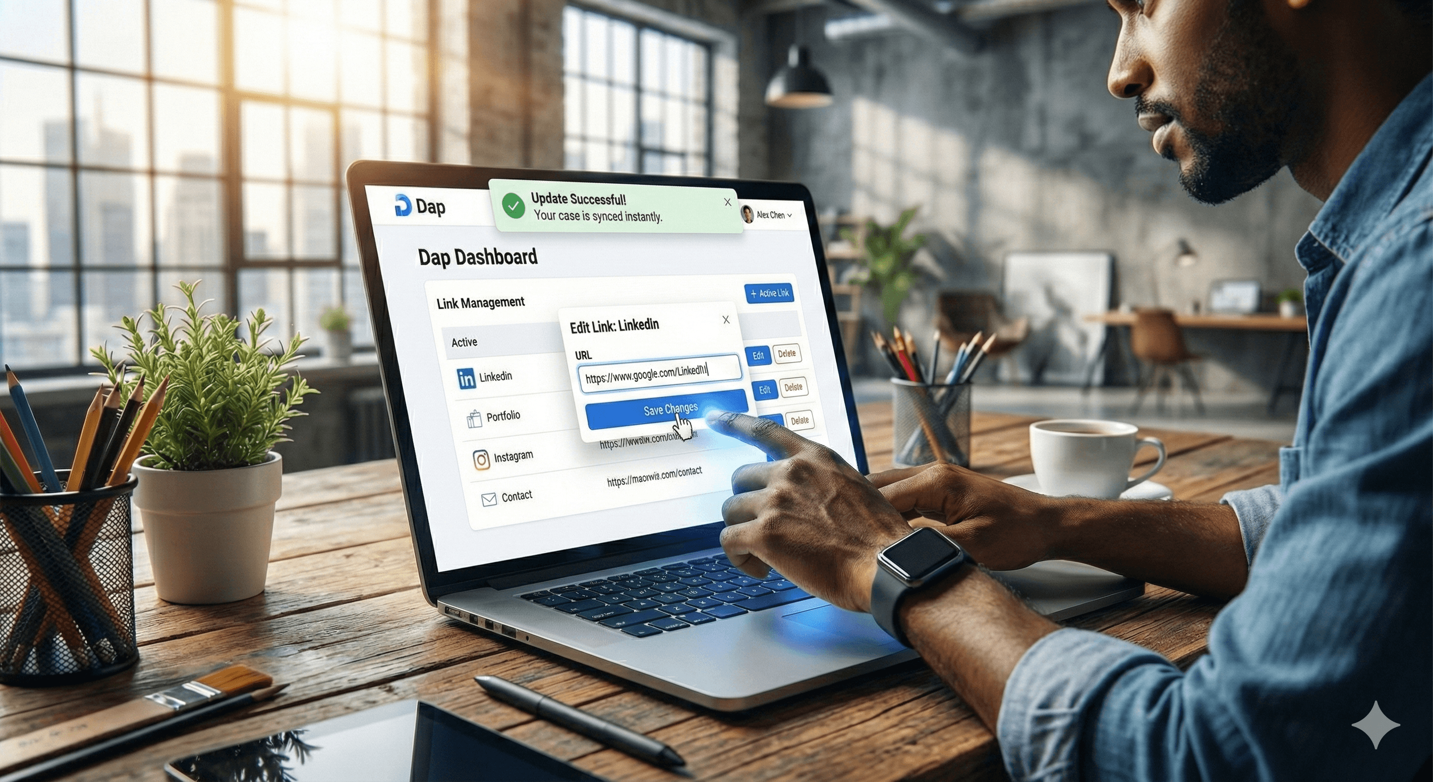 Dap dashboard for managing your digital profile